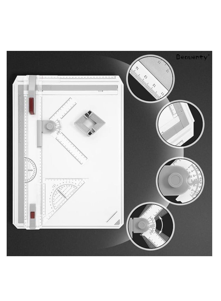 Isomars A3 Drawing Board, Engineering Drawing Tool With Angle Adjustable Measuring System, Multifunctional Graphic Architectural Sketch Board, For Engineer, Architect, Artist(Style 1) - Image 2