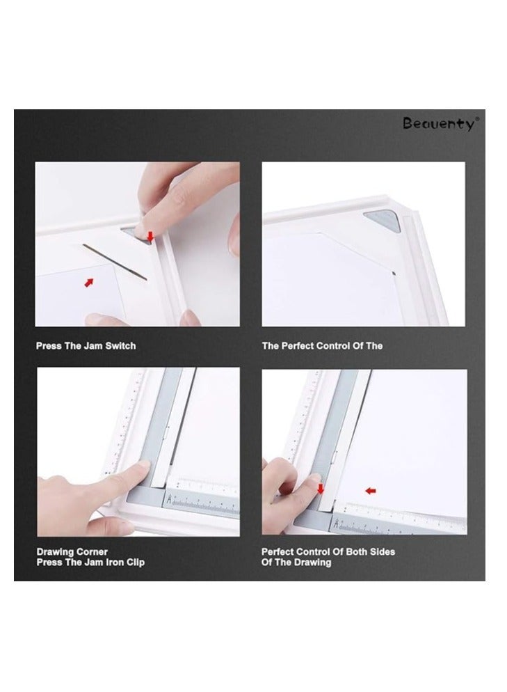 Isomars A3 Drawing Board, Engineering Drawing Tool With Angle Adjustable Measuring System, Multifunctional Graphic Architectural Sketch Board, For Engineer, Architect, Artist(Style 1) - Image 3