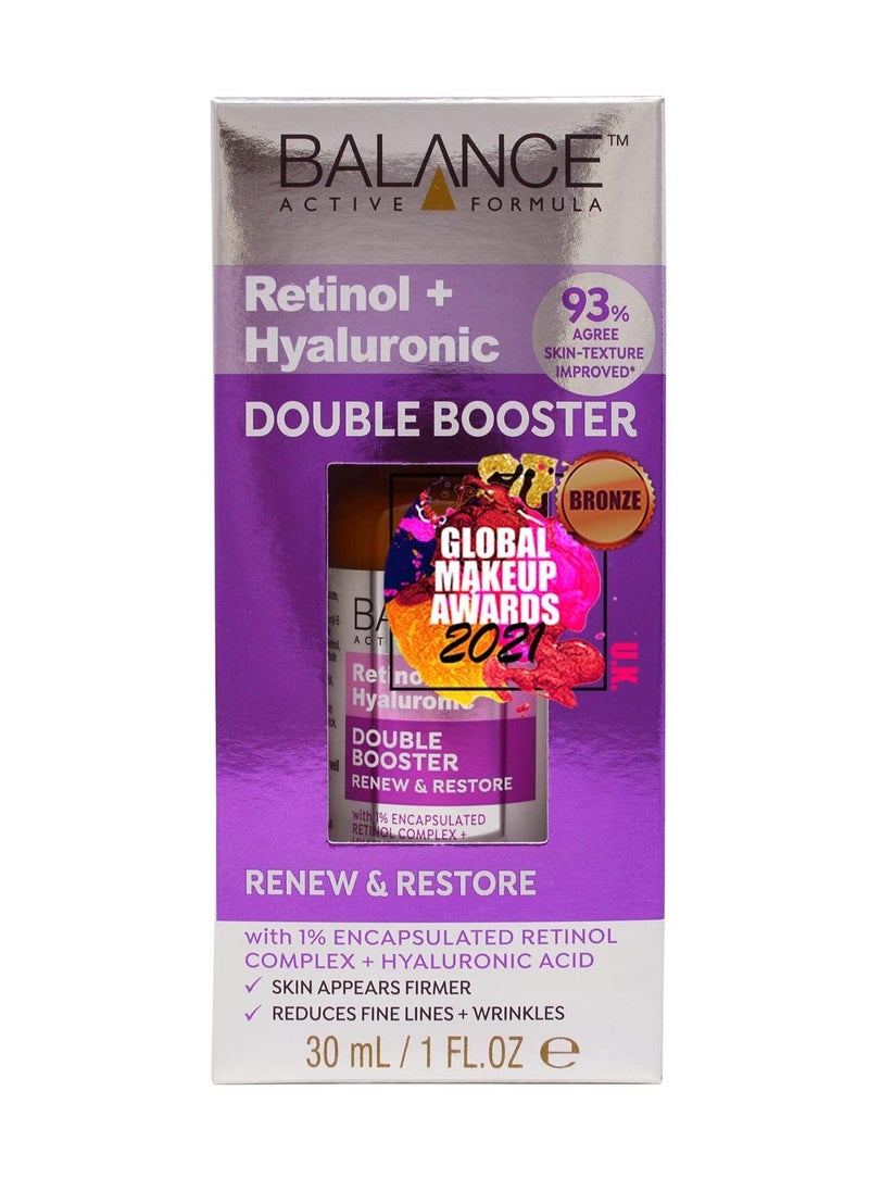 Balance Active Formula Balance Active Formula Retinol + Hyaluronic Double Booster Renew & Restore Serum 30ml  - Image 1