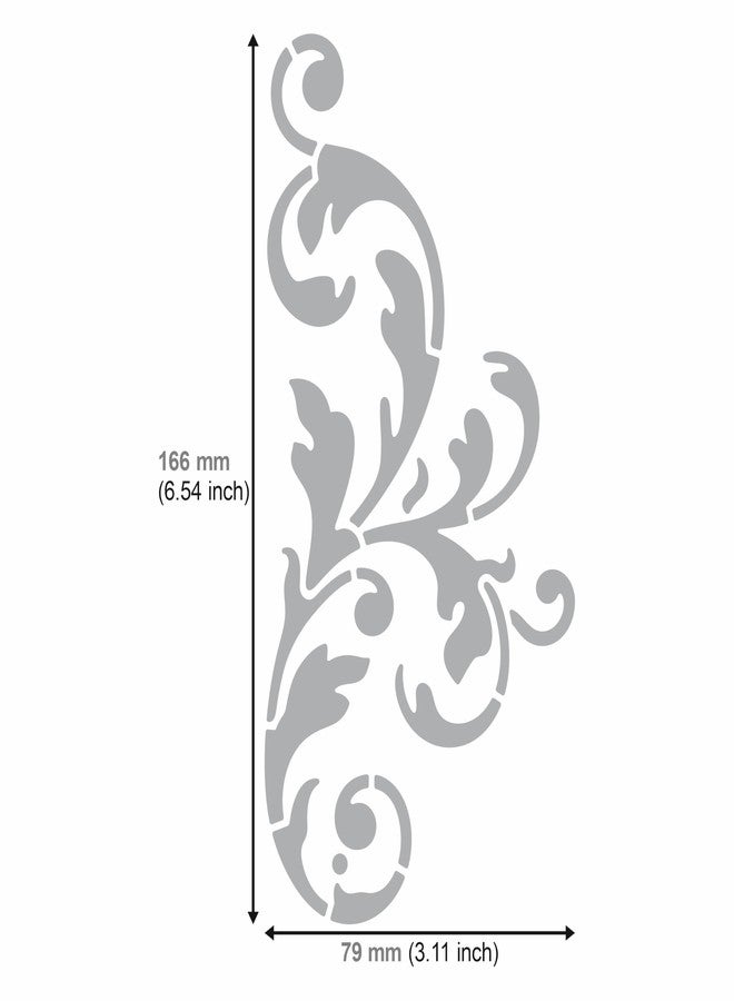 Aleks Melnyk No.349 Metal Stencil, Swirls, Ornaments, Flowers Vine, Patterns, Border, Small Stencil, 1 PCS, Template for Wood Burning, Engraving, Crafting, Scrapbook, Art, Ornate - Image 3