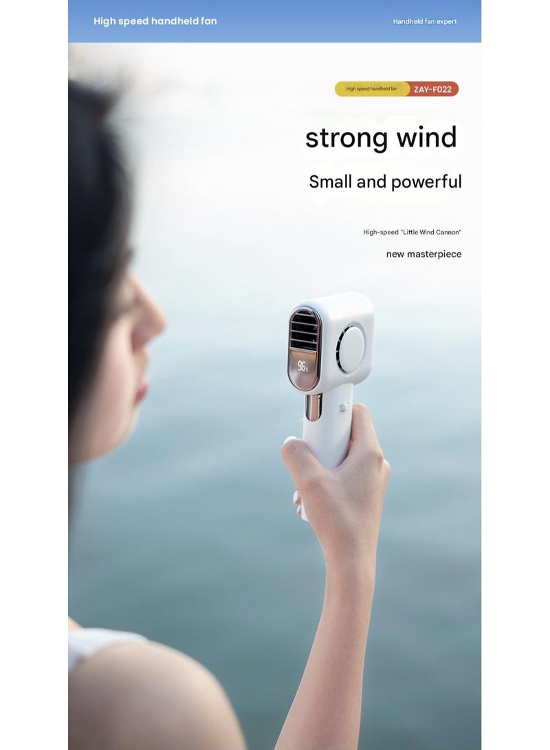 Portable Handheld Fan with Digital Display, 10000 RPM Motor, 100-Speed Settings, 4000mAh Fast USB Charging, 133g Ultra-Light, Mini Pocket-Sized for Outdoor/Travel