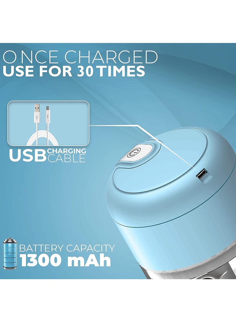 عربست مفرمة ثوم كهربائية، مفرمة ثوم 250 مل مع مضرب بيض، مفرمة خضراوات صغيرة محمولة، مطحنة ثوم، مفرمة بصل، معالج طعام صغير USB للخضراوات والثوم والزنجبيل والفلفل الحار - Image 4