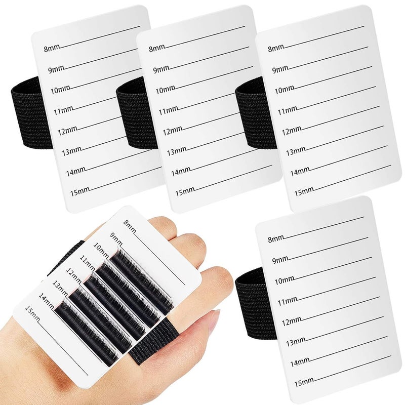 4pcs Adjustable Lash Holder Eyelash Extension Hand Pallet Tray with Wrist Strap White - Image 2