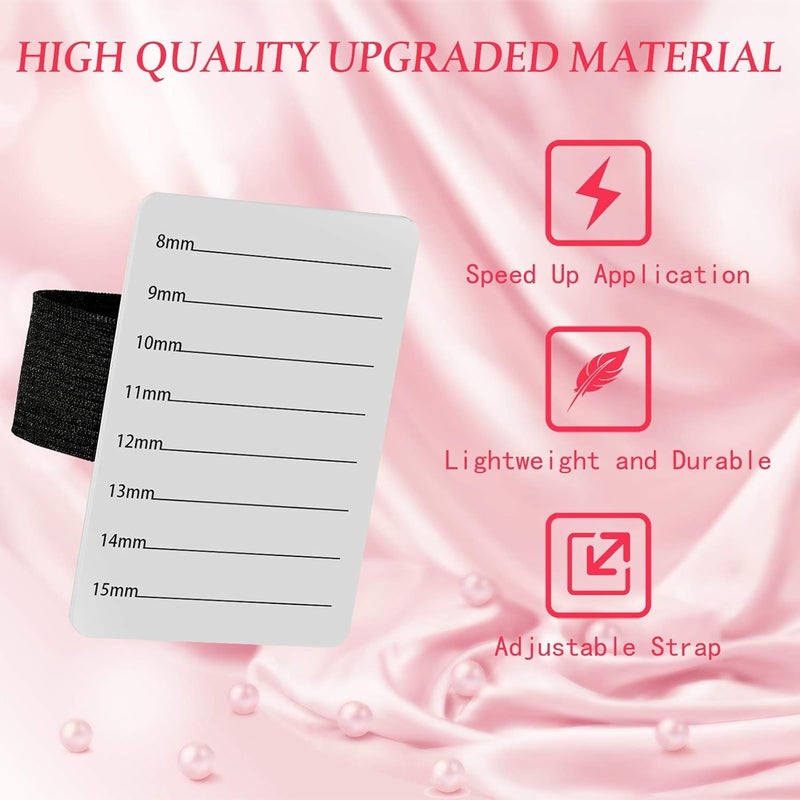 4pcs Adjustable Lash Holder Eyelash Extension Hand Pallet Tray with Wrist Strap White - Image 3