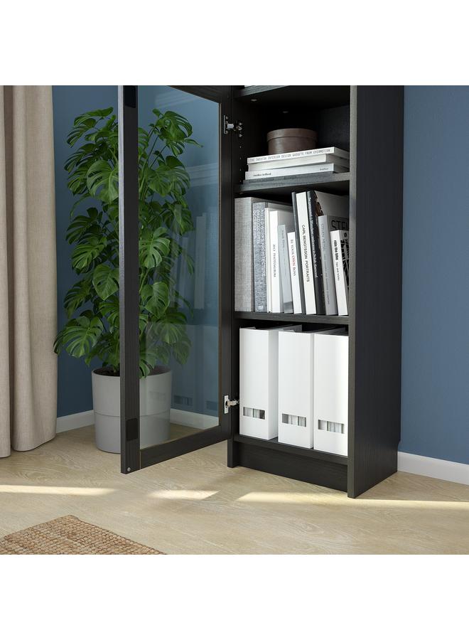 Zaboon Glass Door, Black Oak Effect, 40X192 Cm - Image 4