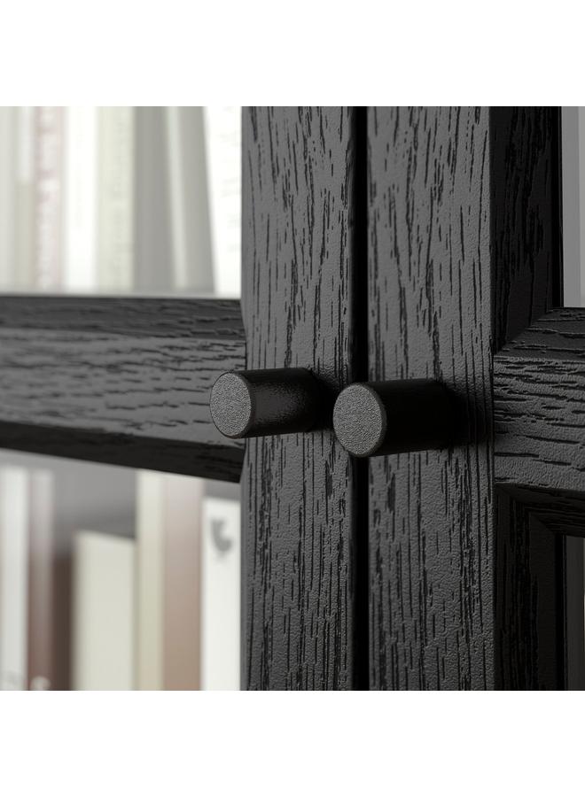 Zaboon Glass Door, Black Oak Effect, 40X192 Cm - Image 2