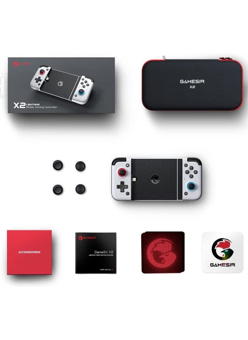 GameSir - X2 Lightning Mobile Game Controller for iPhone iOS, Phone Gamepad Play Xbox Game Pass, Playstation, COD Mobile, MFi, Arcade, Luna, Stadia & More Cloud Gaming - Image 1