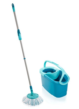 Leifheit Clean Twist Disc Mop Ergo Mobile Set, Moisture Controlled Spin, Wheeled Bucket, Faster Cleaning, Easy-Steer Micro Fibre 33cm Head with 360° Joint, Spin Mop System - pzsku/ZB11E7155621F5D50C887Z/45/_/1700819324/3cd4b854-35dd-4285-aa24-9ec3c1506e2a