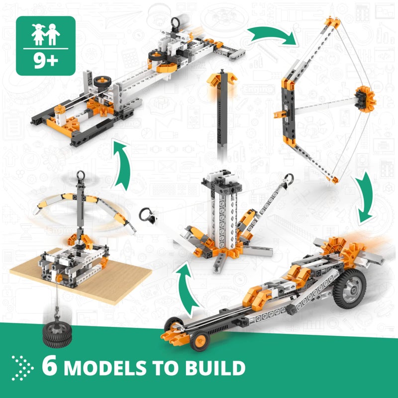 Engino STEM Toys, Physics Laws: Inertia, Friction & Circular Motion, Engineering Kit for Kids 9+, Creative STEM Projects, Gifts for Boys & Girls, Building Toys (6 Model Options) - Image 2
