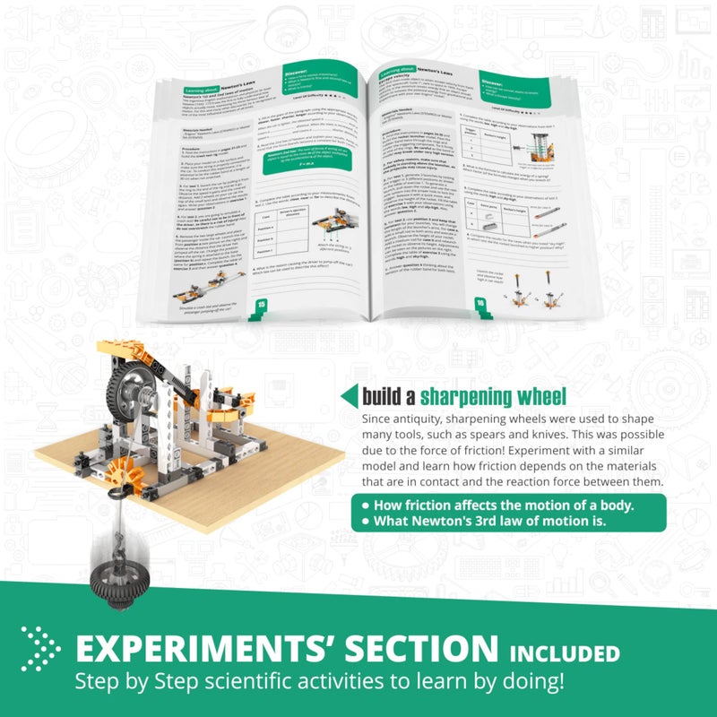 Engino STEM Toys, Physics Laws: Inertia, Friction & Circular Motion, Engineering Kit for Kids 9+, Creative STEM Projects, Gifts for Boys & Girls, Building Toys (6 Model Options) - Image 4