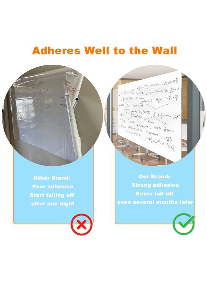 Nortix Whiteboard Wallpaper, Whiteboard Contact Paper, White Board Sticker, Stain-Proof, Super Sticky Peel and Stick Dry Erase Roll for School/Office/Home, 1 Piece (1.45x11ft) - Image 3