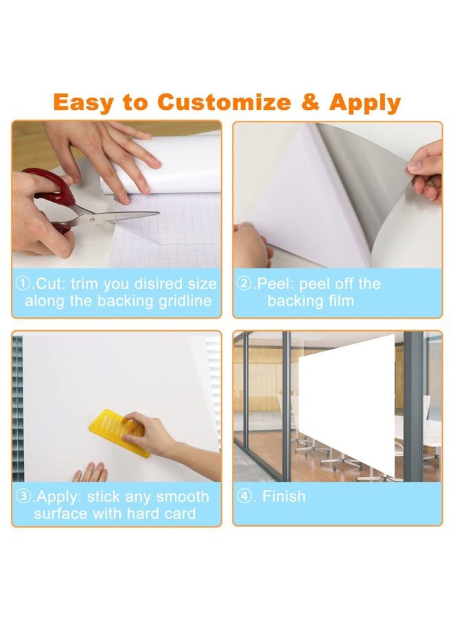Nortix Whiteboard Wallpaper, Whiteboard Contact Paper, White Board Sticker, Stain-Proof, Super Sticky Peel and Stick Dry Erase Roll for School/Office/Home, 1 Piece (1.45x11ft) - Image 5