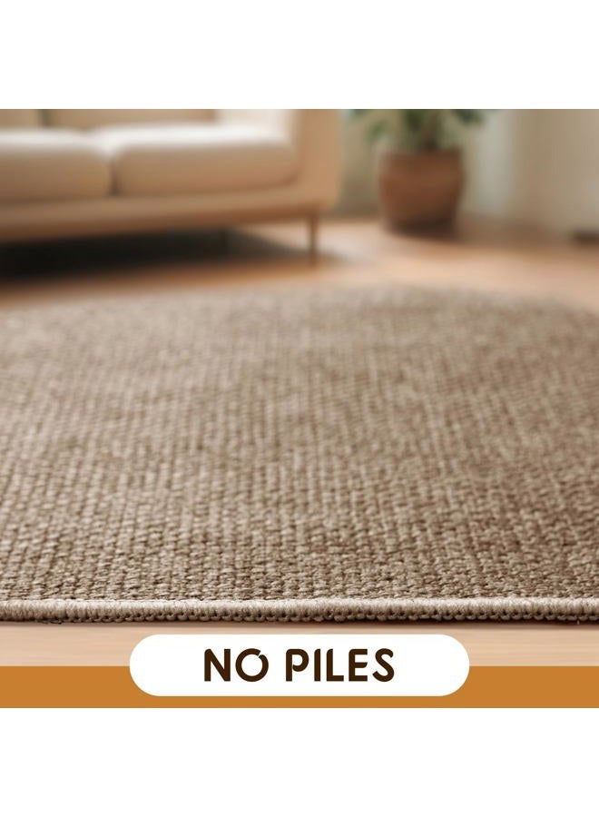 LBRO2M Easy Jute Solid Area Rug 8X10 Washable Rugs for Living Room Bedroom Natural Jute Indoor Outdoor Carpet Durable, Solid Non Shedding Eco Friendly (8X10 Natural) - Image 5