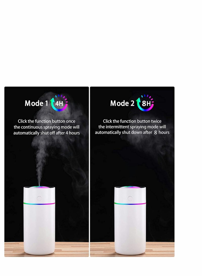 Captaintech Car Diffuser Car Humidifier, Cool Mist Portable Mini USB Humidifier for Plants Car Baby Bedroom with Auto Shut-Off, Best Personal Humidifier ( 320ML - White ) - Image 4