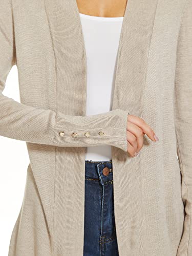ROW 8 ROW Cardigan for Women Dressy Casual Long Sleeve Open Front Knit Cardigan Sweaters Light Camel - Image 5