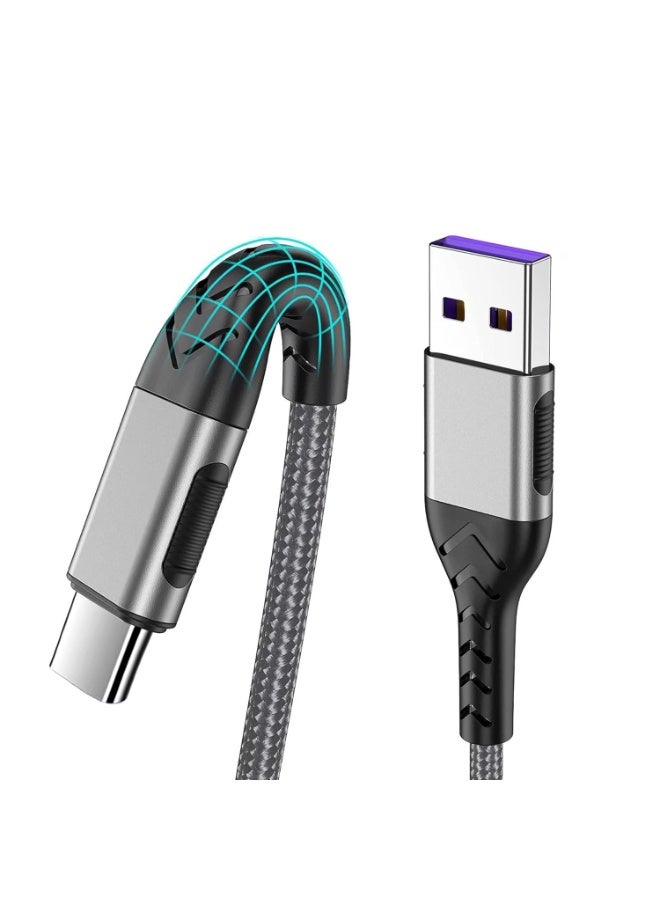 general USB C Cable, Upgarded 2Pack 10ft Fast USB Type C Charging Cable for Android/Phone/Pad/Laptop, Type C Charger Braided USB Cable Compatible withi Phone 17/16/15/Pro/Plus/Max/Sam.Sung-Silver - Image 1