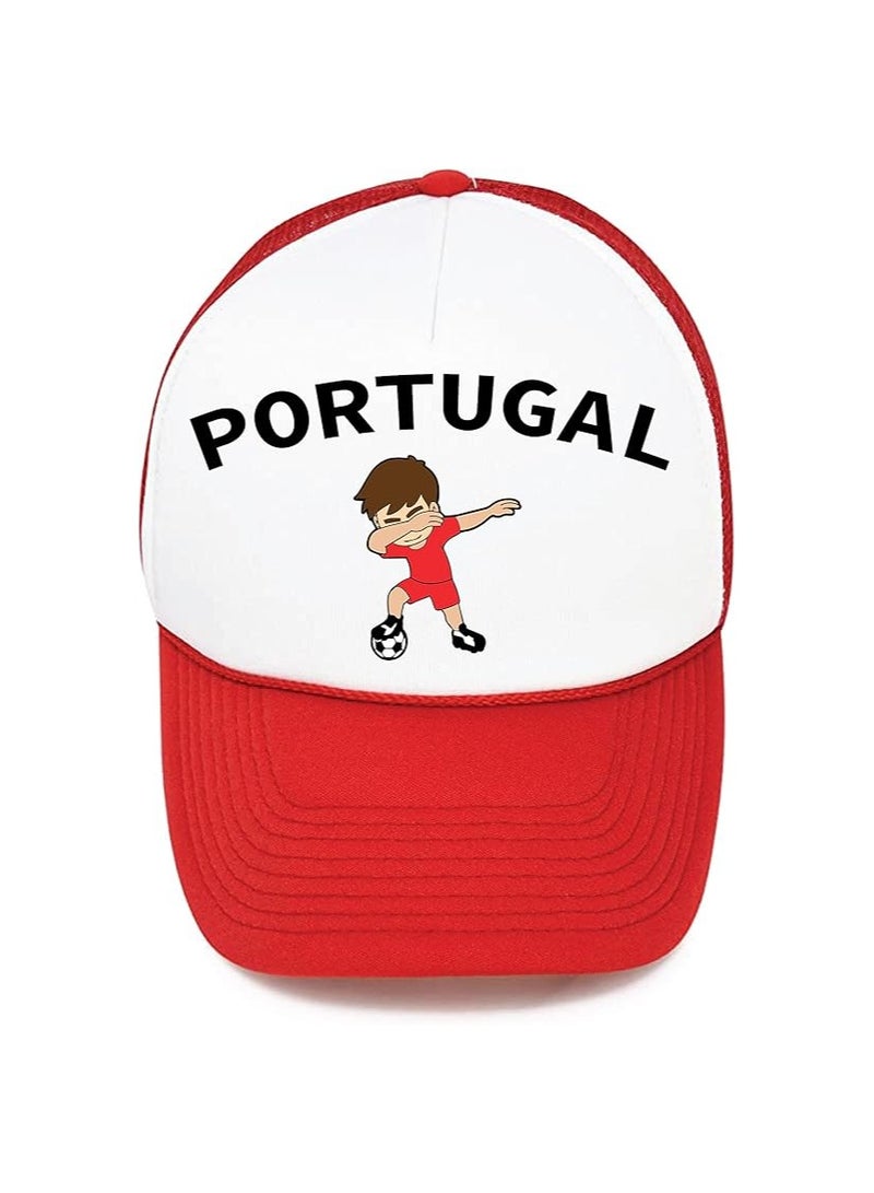 Portugal Sports Cap With Adjustment Plastic Snap Closure For Men And Women  - Image 1