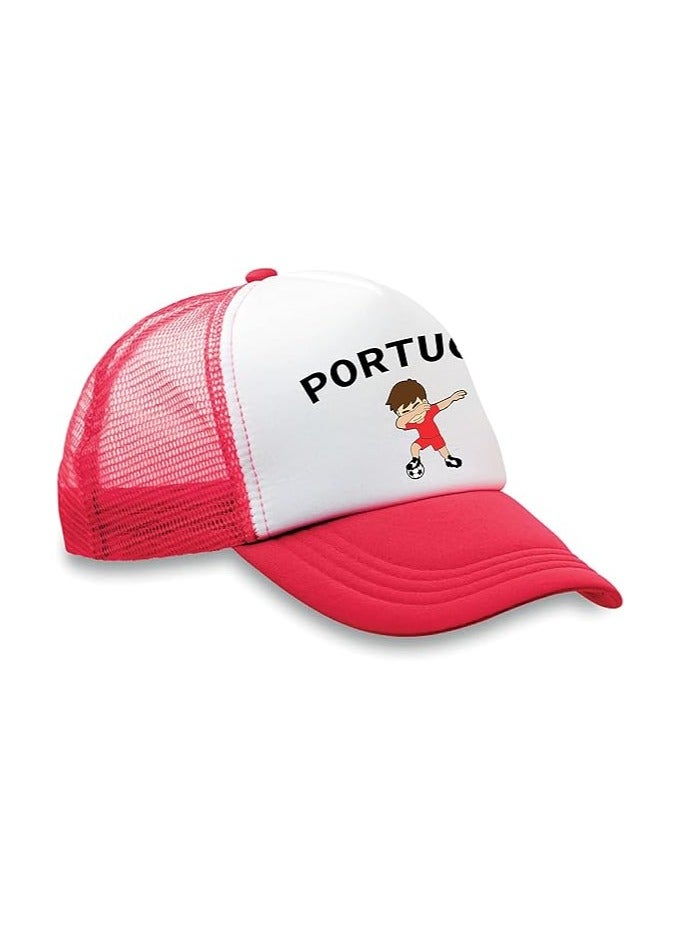 Portugal Sports Cap With Adjustment Plastic Snap Closure For Men And Women  - Image 2
