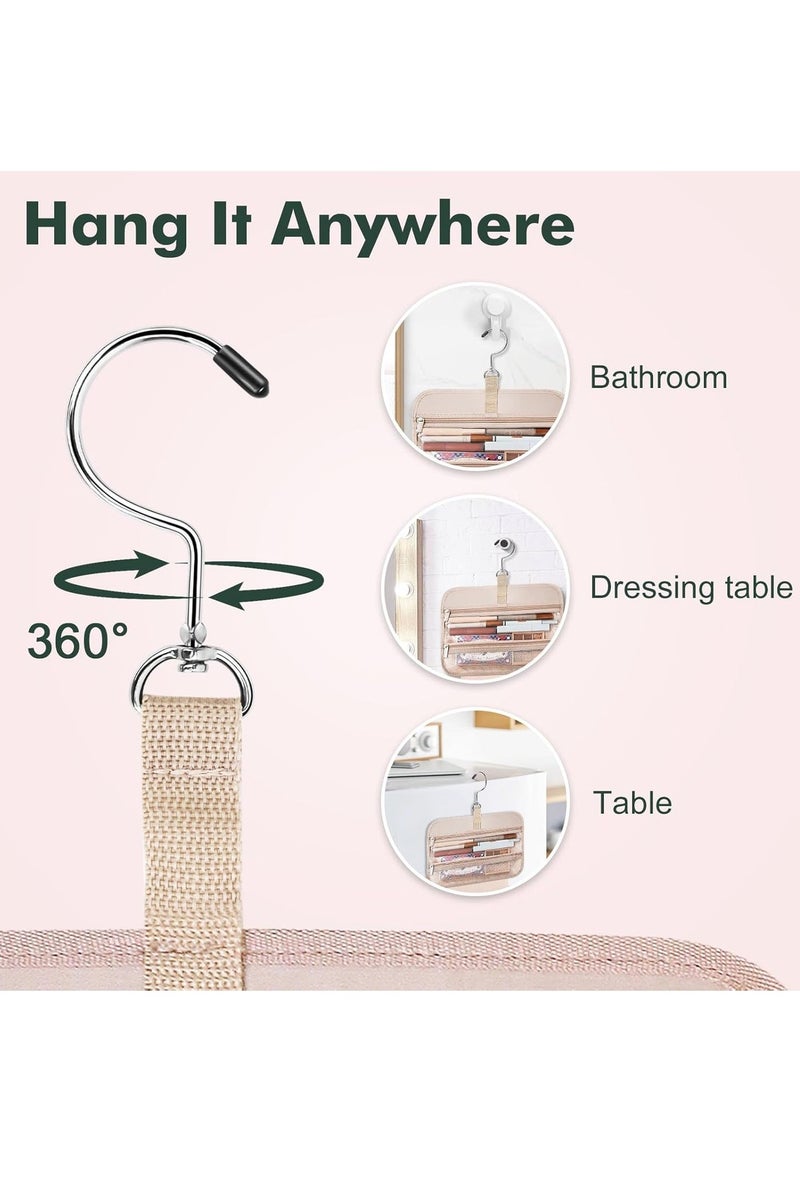 Toiletry Bag for Women, Large Cosmetic Travel Bag, Hanging Toiletry Bag for Bathroom, Thickened PVC Waterproof Travel Makeup Bag, Toiletries Bag for Travel Business Trips and Camping Green - Image 5