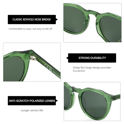 ZENOTTIC Vintage Round Polarized Sunglasses for Men Women UV400 Protection - Image 5