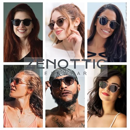 ZENOTTIC Vintage Round Polarized Sunglasses for Men Women UV400 Protection - Image 3