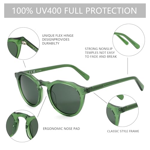 ZENOTTIC Vintage Round Polarized Sunglasses for Men Women UV400 Protection - Image 4