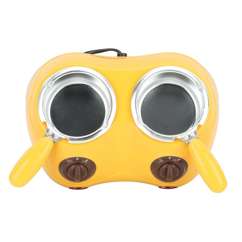Portable Yellow Electric Chocolate Fondue Pot with Temperature Settings for Hot Milk and Melting Chocolate - Image 2