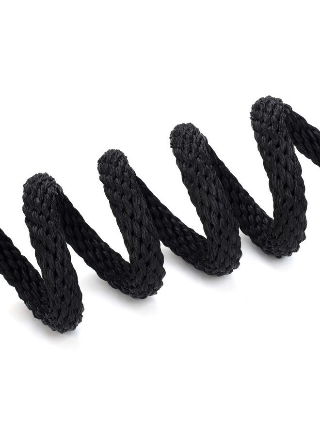 Mile High Life Slip Leads for Dogs | Heavy Duty Dog Training Leash | 6 Feet No Pull Slip Leashes w Leather Tip | Black Rope Lead for Dogs Outside - Image 4