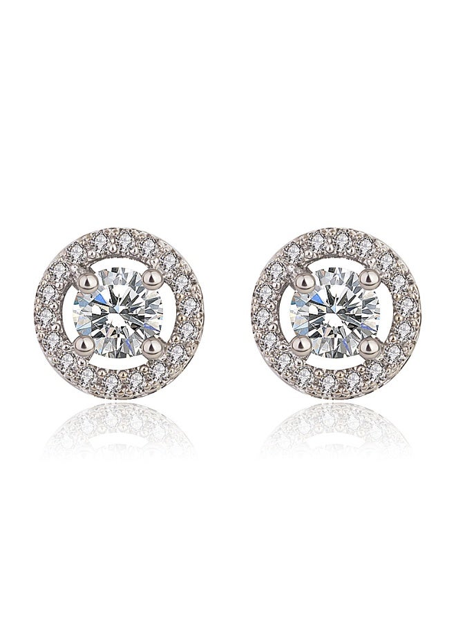 KUYING Inlaid DiamondEarrings With Hooks And Studs