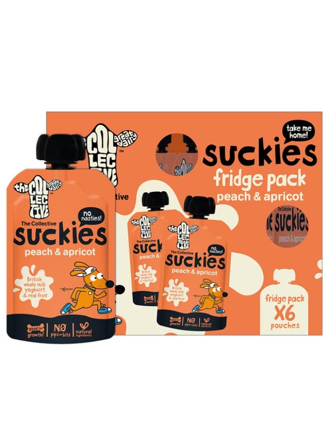 Yoghurt Tubes, Peach & Apricot - 6 x 90g, UK