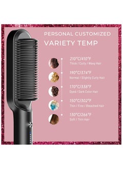 TYMO TYMO Ring Hair Straightener with Built-in Comb, Black Color  - Image 2