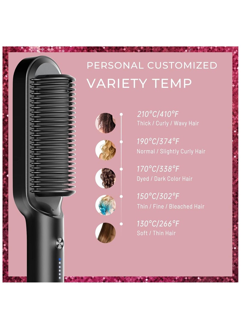 TYMO TYMO Ring Hair Straightener with Built-in Comb, Black Color  - Image 2