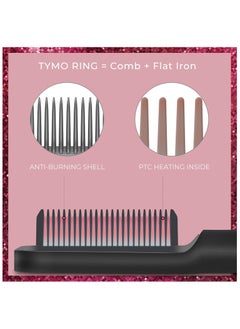 TYMO TYMO Ring Hair Straightener with Built-in Comb, Black Color  - Image 3