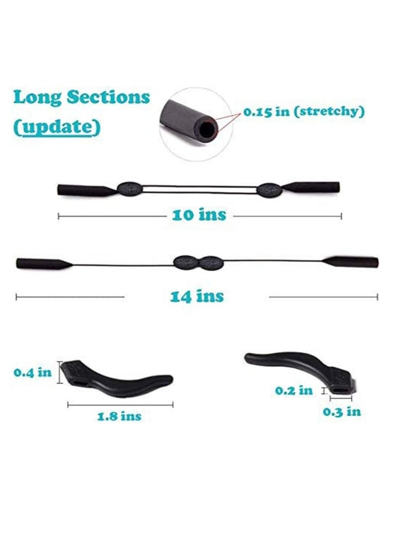SYOSI Eyeglass Nose Pads and Eyewear Retainer Strap Pack Glasses Straps Adjustable Eyewear Retainer Sports Waterproof Anti-Slip Nose Pads for Glasses Anti-Slip Hook No Tail for Kids Adult  - Image 2