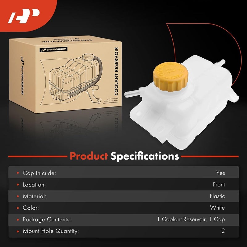 A-Premium Engine Coolant Overflow Recovery Reservoir Tank - Image 2