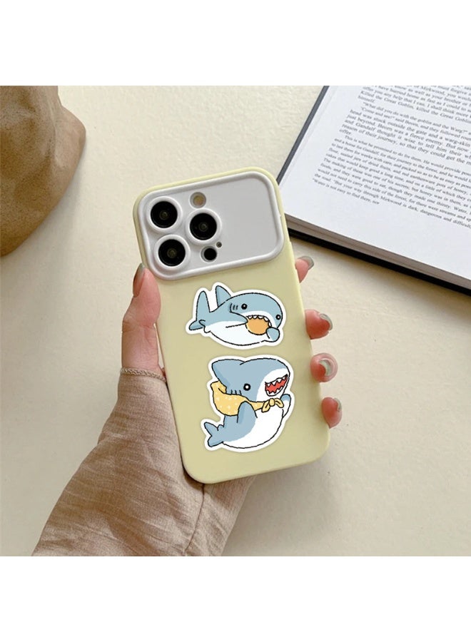 مجموعة من 50 قطعة من ملصقات القرش المقاومة للماء، ملصقات جرافيتي لأجهزة الكمبيوتر المحمول والمجلات ودفاتر القصاصات وحقائب السفر وزجاجات المياه وألواح التزلج ودفاتر الملاحظات، ملصقات لطيفة للأطفال والكبار - Image 4