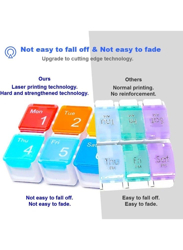 Generic 7 Day Pill Organizer, 4 Reminder Alarms, Loud Sound,Large Compartments,Large Screen,Moisture-Proof Design,Hold Vitamins,Fish Oil,Supplements,Weekly Pill Box/Cases,Daily Medicine Dispenser - Image 5