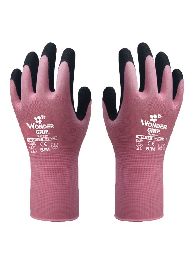 NIBEMINENT Abrasion-Proof Nylon Safety Gloves Pink