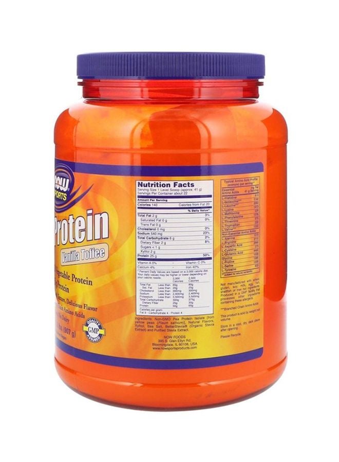 Now Foods Organic Pea Protein Powder - Vanilla Toffee - Image 2