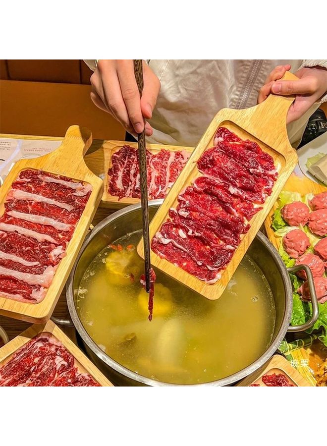 Natural Long Rectangular Sturdy Serving Tray 23 66x4 57 Inch for Meatloaf Platter Hot Dishes Steak Starters Kitchen and Restaurant Use - Image 3