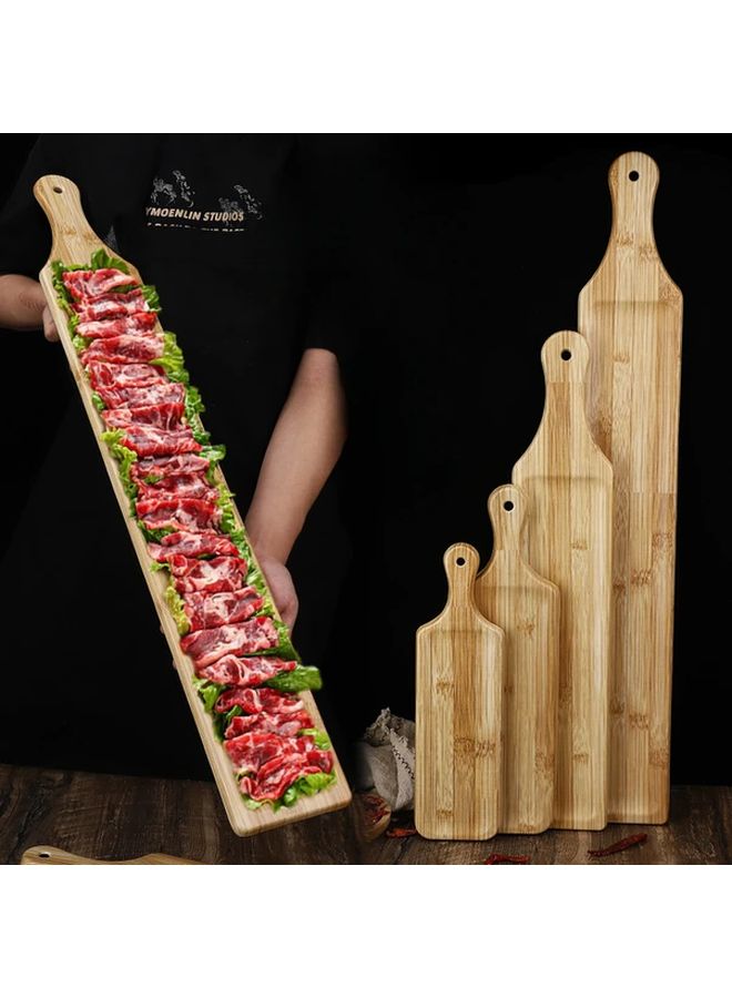 Natural Long Rectangular Sturdy Serving Tray 23 66x4 57 Inch for Meatloaf Platter Hot Dishes Steak Starters Kitchen and Restaurant Use - Image 2