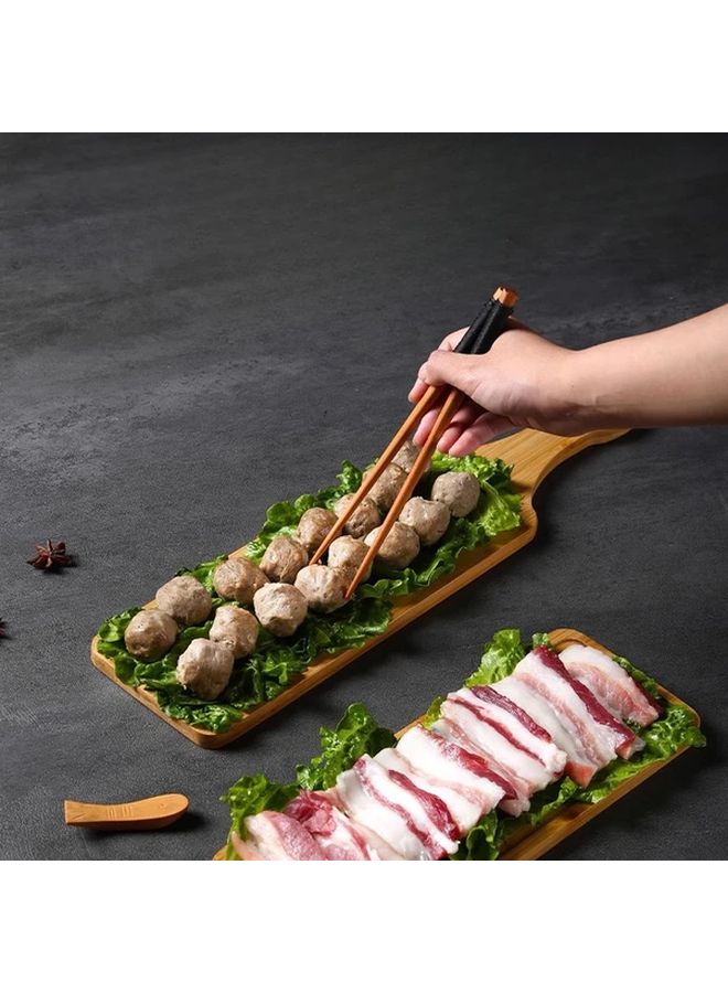 Natural Long Rectangular Sturdy Serving Tray 23 66x4 57 Inch for Meatloaf Platter Hot Dishes Steak Starters Kitchen and Restaurant Use - Image 5