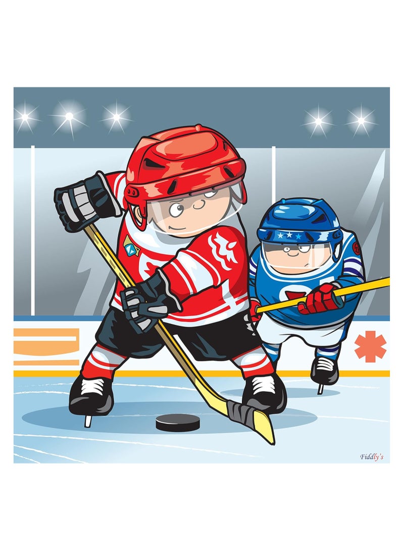 Fiddlys Wood Jigsaw Puzzles for Kids & Children -9 Pieces Age 3+ (Sports - Pack of 4) - Image 2