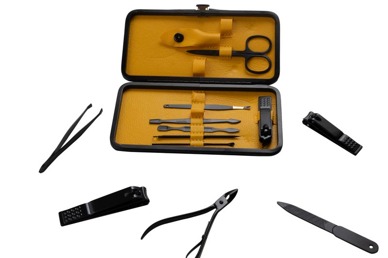 Qshare Nail Cutter Kit - 12 in 1 Professional Manicure Pedicure Set, Stainless Steel Nail Care Kit with Travel Case, Nail Clippers Grooming Kit, Perfect Nail Cutter with Leather Case for Women & Men - Image 4