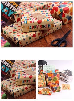 ZCM-HAPPY Premium Gift Wrapping Set with Double-Sided Tape, Decorative Ropes and Stickers - Elegant Luxury Wrapping Paper Kit for All Occasions  - Image 5