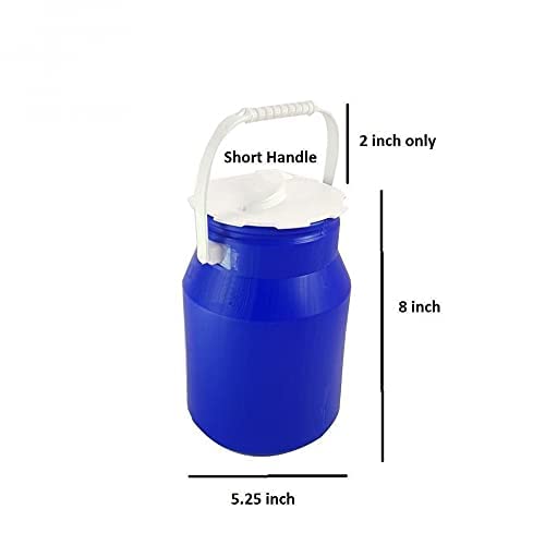 GBEX Plastic Milk Can Unbreakable Milk and Water Container with Lid nandini unique handal 3 ltr Multi color Pack of 1 - Image 2