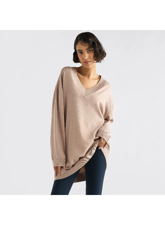 Splash FAV V-neck Sweater with Long Sleeves