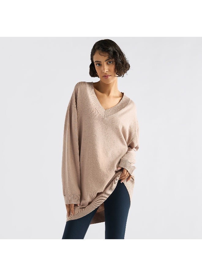 Splash FAV V-neck Sweater with Long Sleeves  - Image 3
