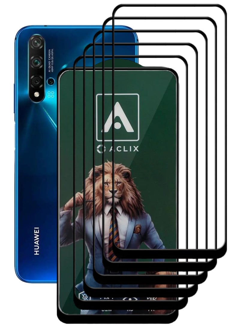 ACLIX 5 Pieces Antistatic ESD Dustproof Premium Quality High Definition Tempered Glass Screen Protector Designed For Huawei nova 5T - Image 1