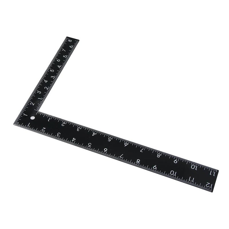 Urjumpea 90° Metal Angle Measuring Square Ruler L-Shaped Woodworking Measuring Wood Tool 200×300mm for DIY Leather Sewing - Image 2